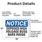 Signmission Exposed High Voltage Buss Bars Inside OSHA Notice Sign, Aluminum, 18in W x 12in L, 2PK OS-2PACK-NS-A-1218-L-12283 - alternate 6